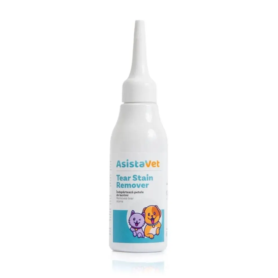 Solutie Curatare Pete Lacrimi Caini si Pisici Tear Stain Remover, AsistaVet, 60 ml