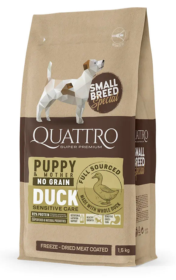 Quattro Dog Small Breed No Grain Puppy 1.5 kg