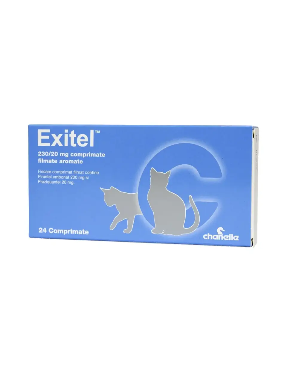 Deparazitare interna pentru pisici Exitel Cat 230 20mg 24 cpr cutie
