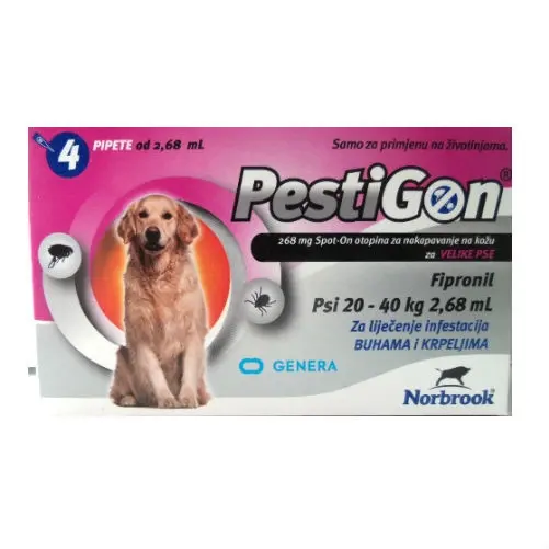 Antiparazitar caini Pestigon L (20-40 kg), 1 pipeta