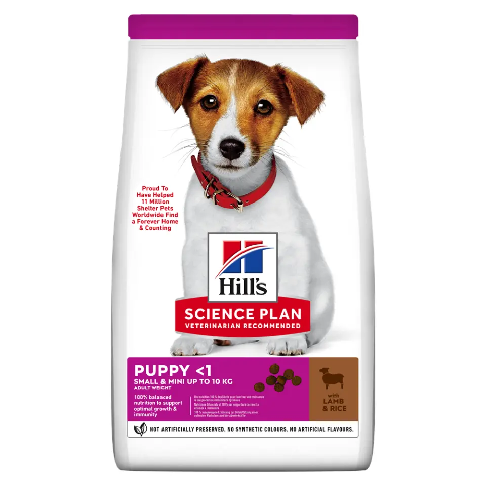 Hrana uscata caini, Hill's Science Plan Canine Puppy Small and Mini Lamb and Rice, 1.5 kg