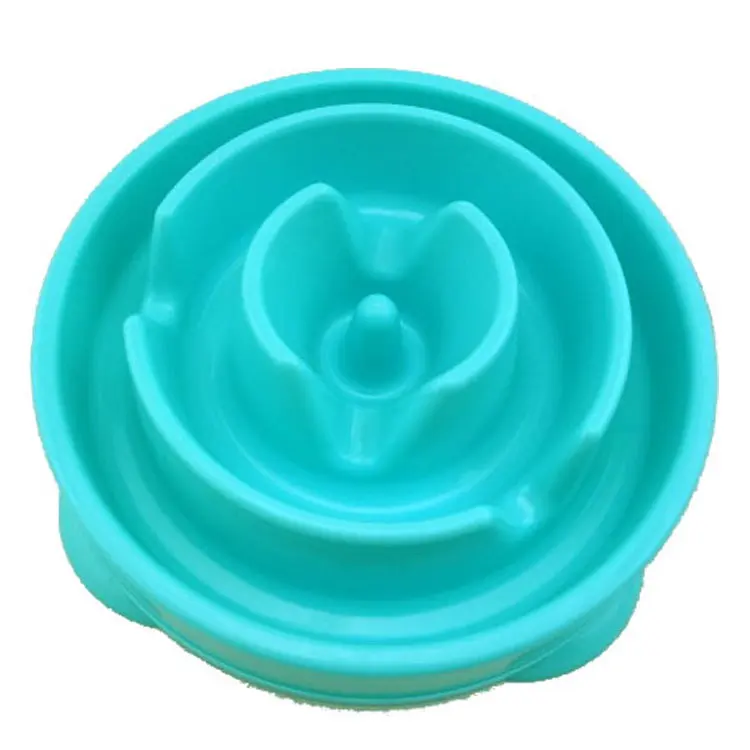 Castron hranire lenta pentru caini, albastru, 27 cm