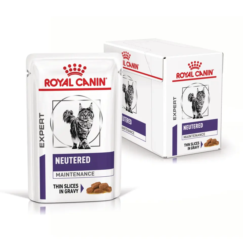 ROYAL CANIN Neutered Maintenance, formula veterinara, plic hrana umeda pisici, managementul greutatii, 12x85 g