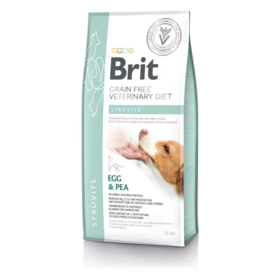 BRIT VD Struvite, XS-XL, Ou, dietă veterinară, hrană uscată fără cereale câini, sistem urinar, 12kg