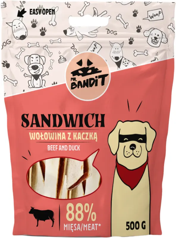 Mr. Bandit Sandwich, Vita Cu Rata, 500 g