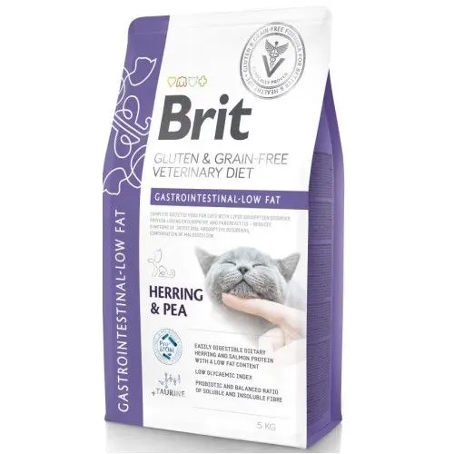 Brit Grain Free Veterinary Diets Cat Gastrointestinal Low Fat, 5 kg
