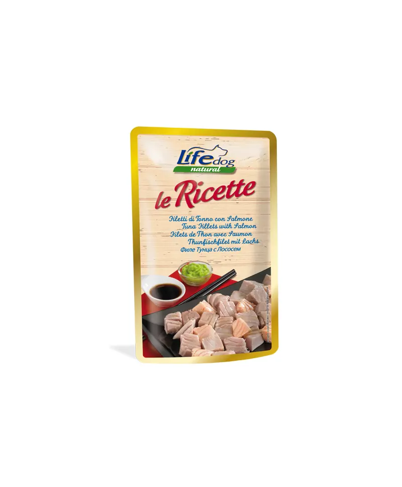 Hrana Umeda Caini, Life Dog Le Ricette, Ton File & Somon, 95 g