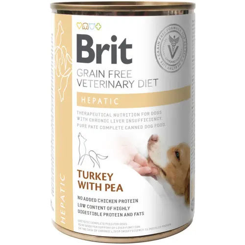 Hrana umeda pentru caini conserva Brit Grain Free VD Hepatic 400 gr
