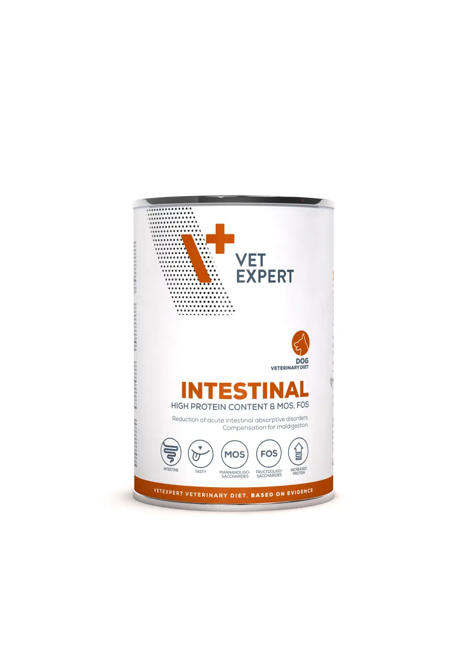 Hrana dietetica umeda pentru caini cu afectiuni intestinale Vet Expert Intestinal Dog, 8 x 400 g