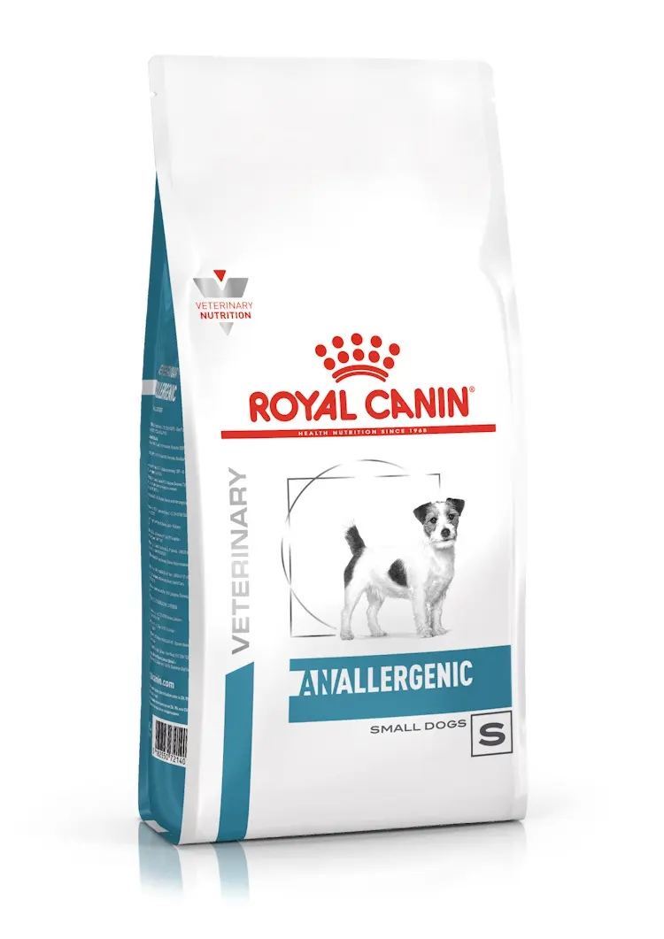 Dieta veterinara hipoalergenica pentru caini Royal Canin Anallergenic Small Dogs, 1.5 kg