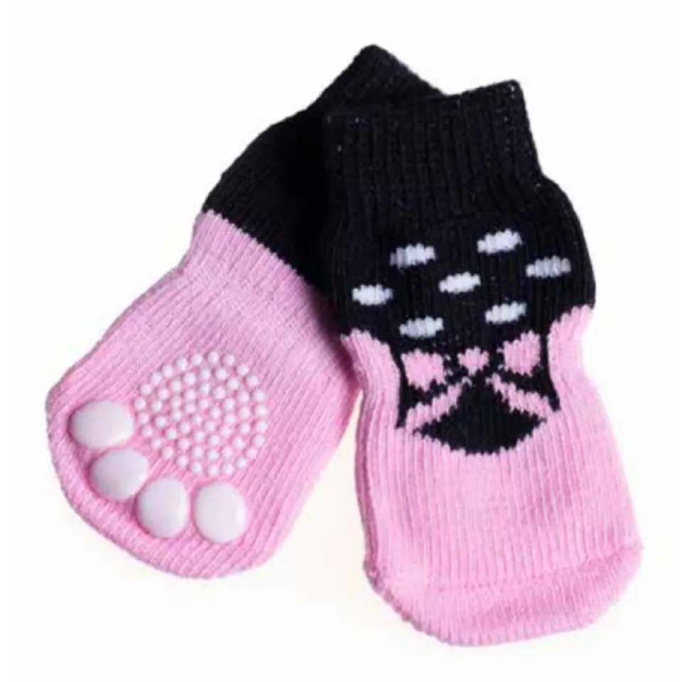 Sosete antialunecare Pink 4 buc - M