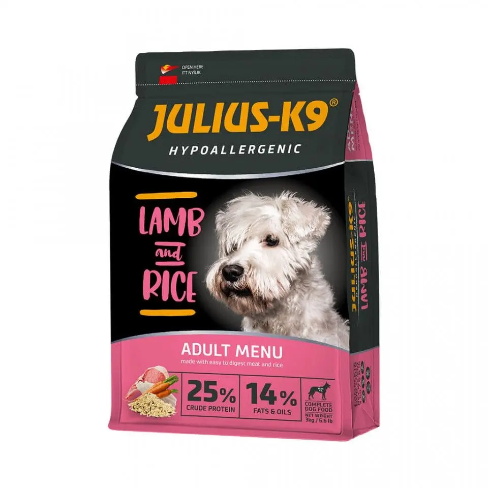 Hrana uscata premium hipoalergenica caini, Julius K9 Adult, Miel & Orez, 12 kg