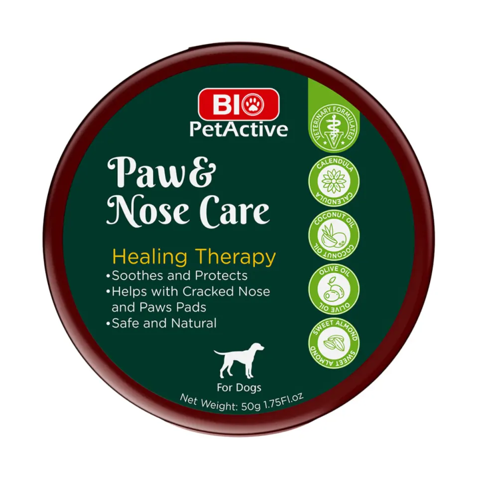 BIO PETACTIVE Paw&Nose Care, XS-XL, îngrijire pentru lăbuțe balsam câini, flacon, 50g