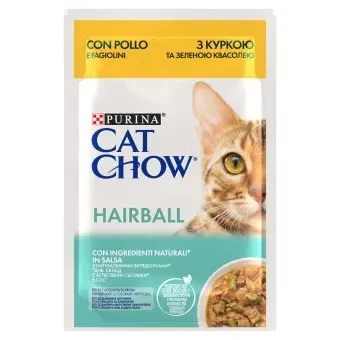 Hrana umeda pentru pisici Cat Chow Hairball cu pui 85 gr