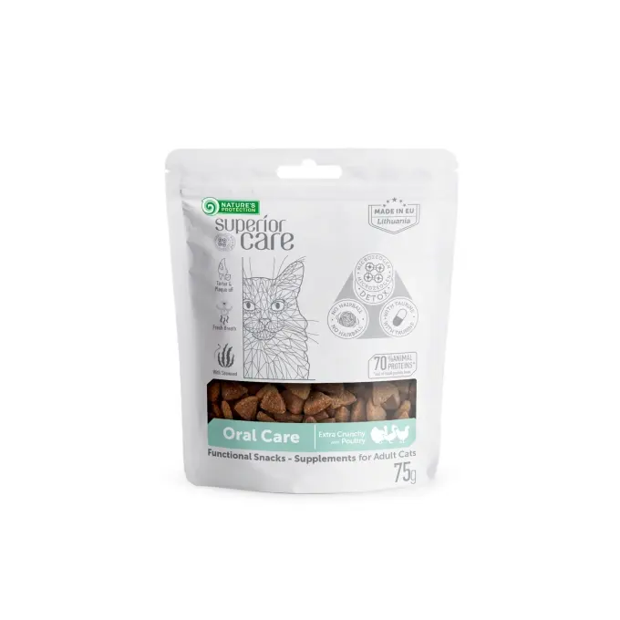 Natures Protection SC Recompense Oral Care cu Pasare pentru Pisici Adulte