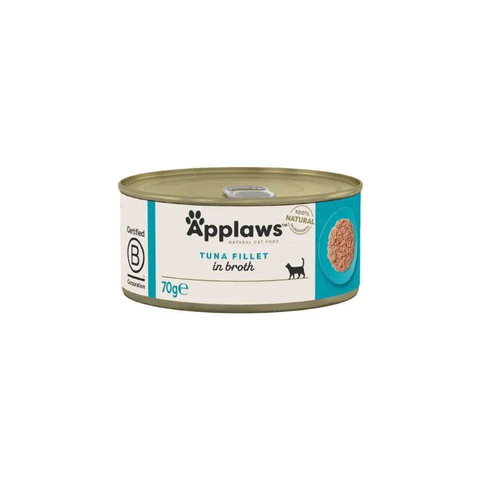 APPLAWS File, Ton, hrană umedă pisici, (în supă), 70g