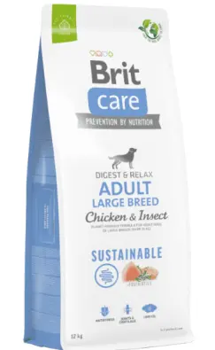 Brit Care Dog Sustainable Adult Large Breed Pui si Insecte - brit,3-kg