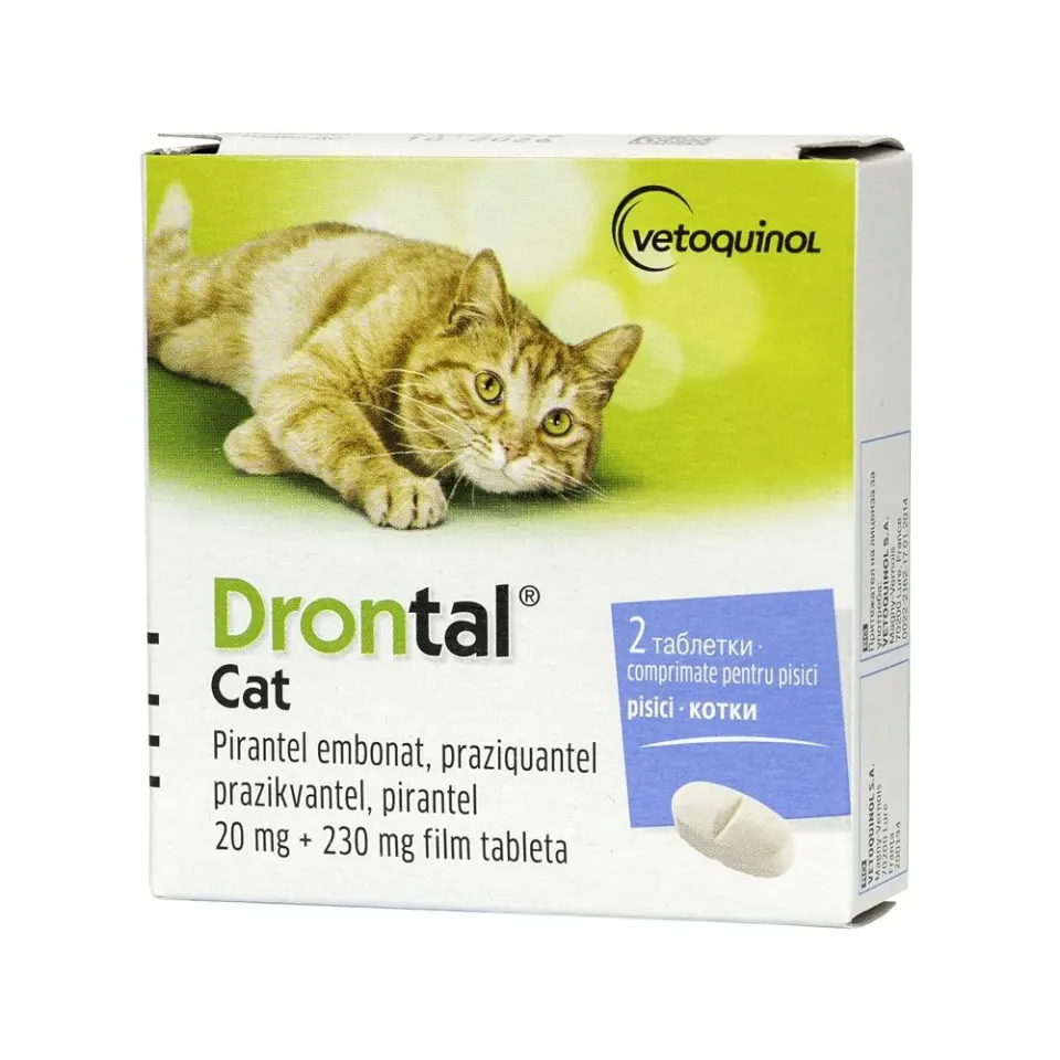 Drontal Cat, antiparazitar intern pentru pisici, 2 tablete