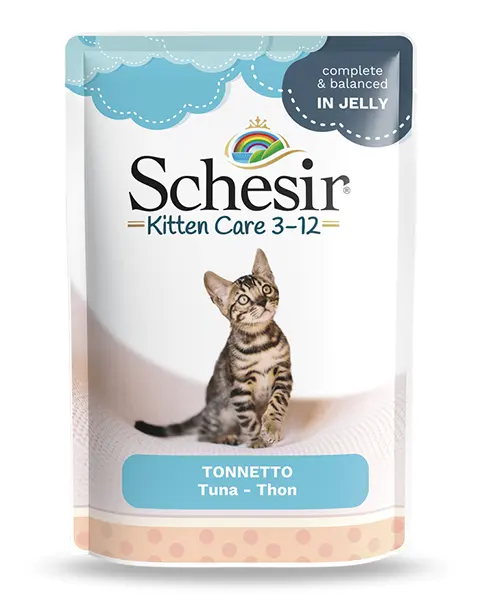 Hrana umeda pisici, Schesir Kitten Tuna in Jelly, 85 g