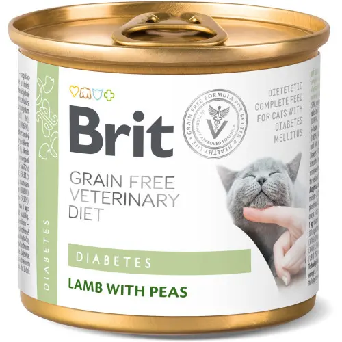 Hrana umeda pentru pisici conserva Brit Grain Free VD Diabetes 200 gr
