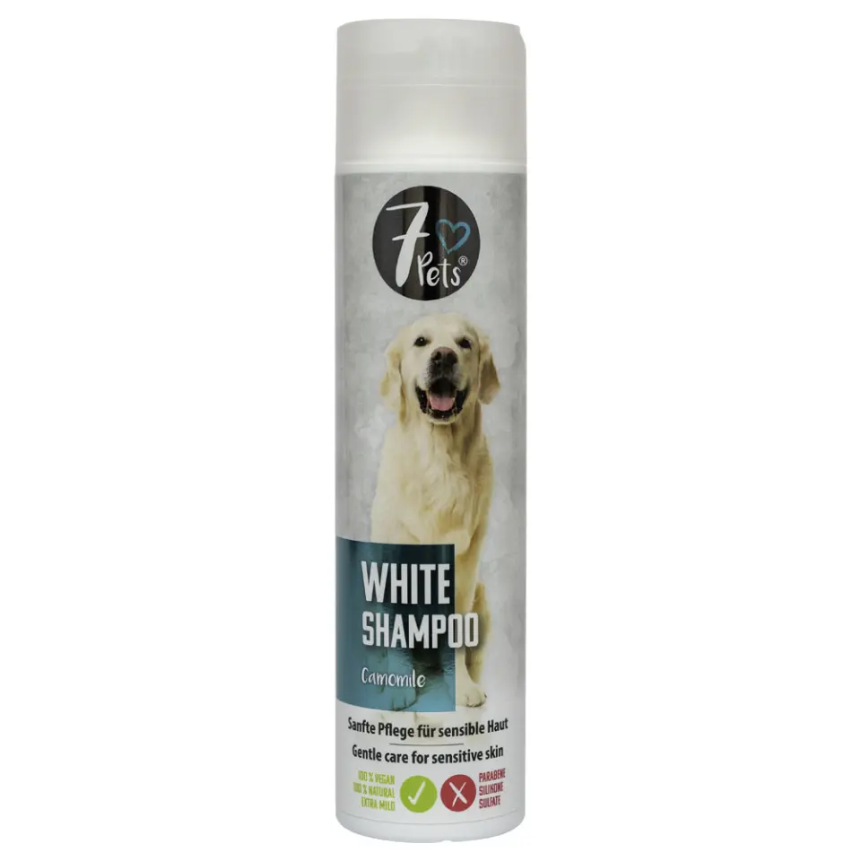 Sampon pentru caini cu blana deschisa si piele sensibila White Shampoo, 250 ml