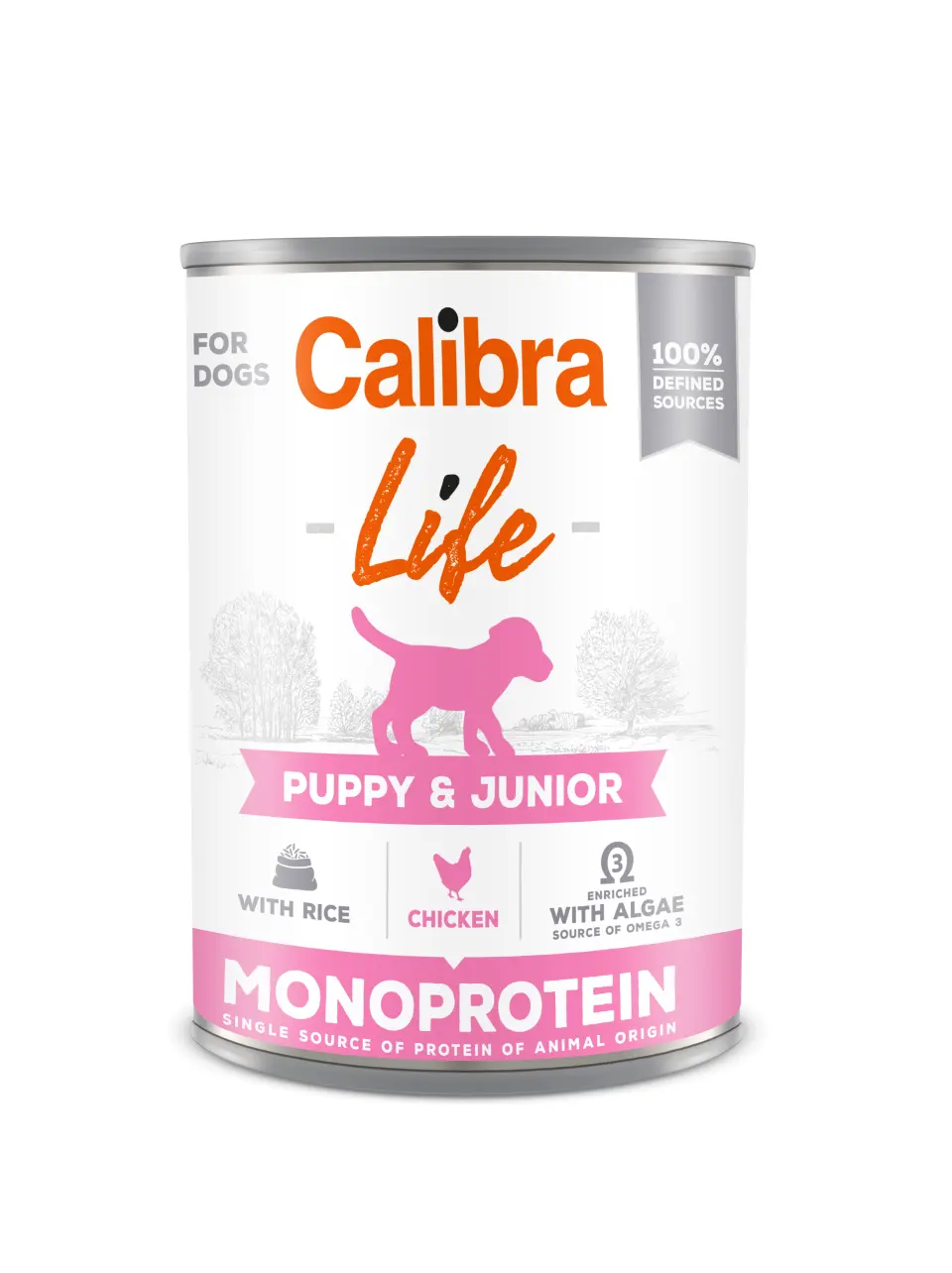 Hrana umeda caini, Calibra Dog Life Puppy & Junior, Chicken & Rice, 400 g