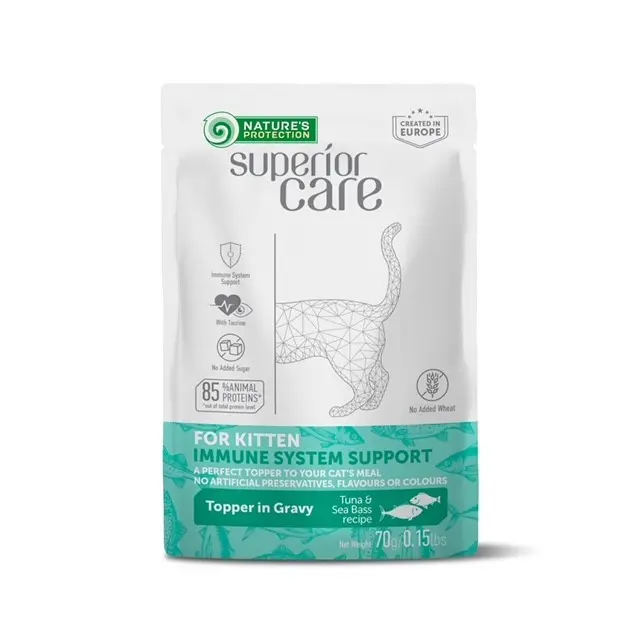 Gustari pentru pisici, Nature's Protection, ton si biban, 70 g