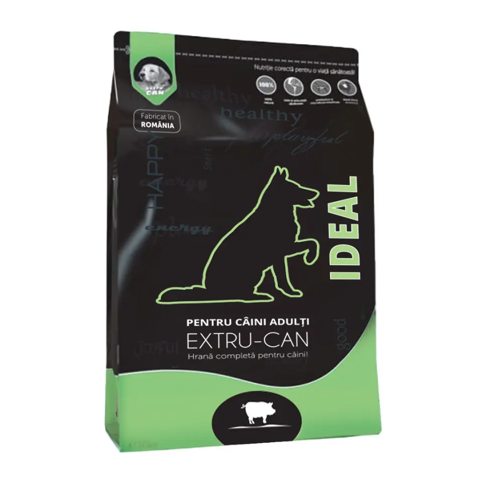 Extru-Can Ideal, hrana uscata pentru caini adulti, cu pui, 10 kg