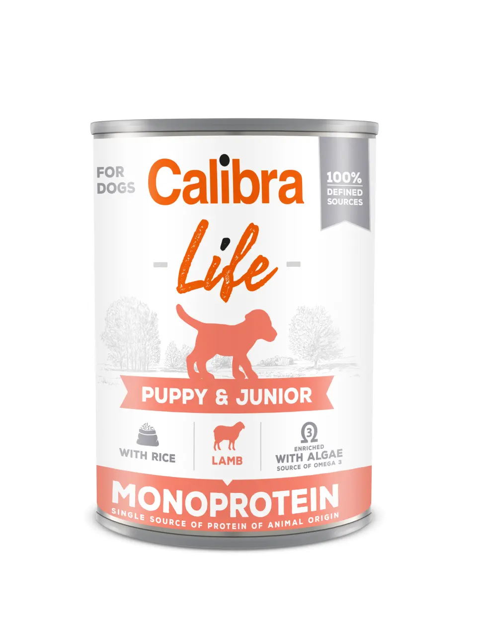 Hrana umeda caini, Calibra Dog Life Puppy & Junior, Lamb & Rice, 400 g