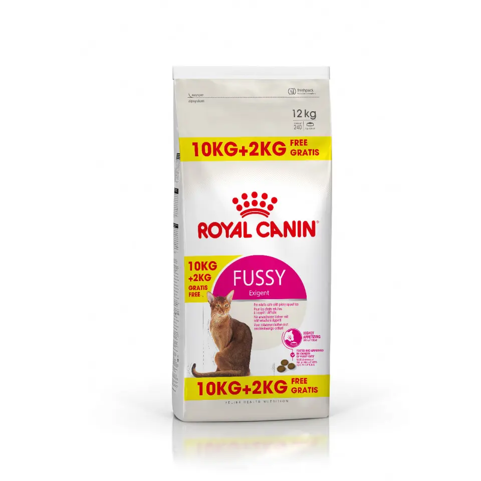 ROYAL CANIN Feline Health Nutrition Fussy, hrană uscată pisici, apetit capricios, 10+2kg GRATUIT