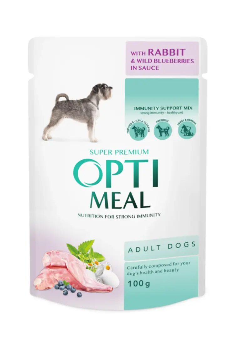 Optimeal Caine Plic Iepure Si Afine 100 g