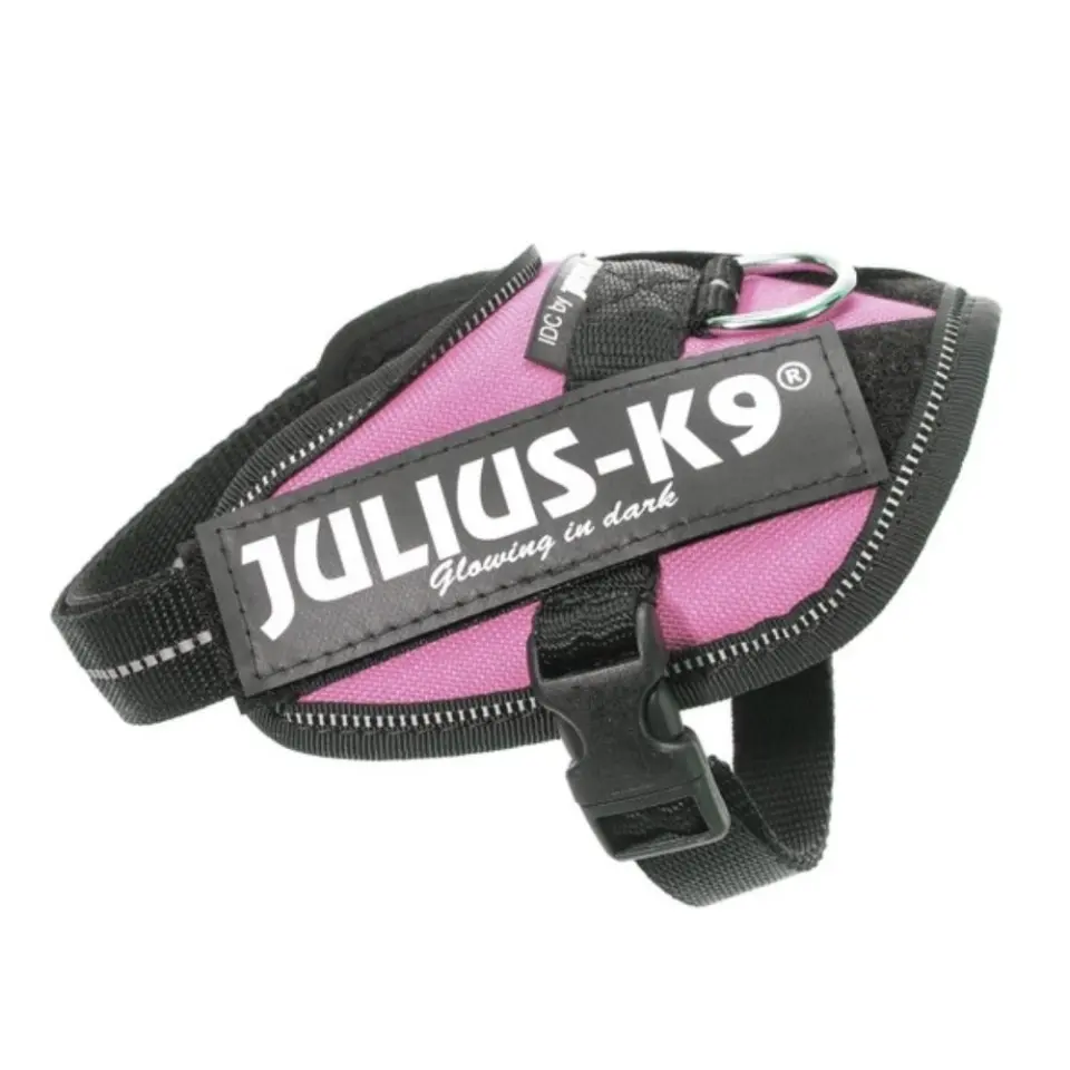 Ham ergonomic K9 Power Baby, roz, impermeabil, reflectorizant, 33-45 cm