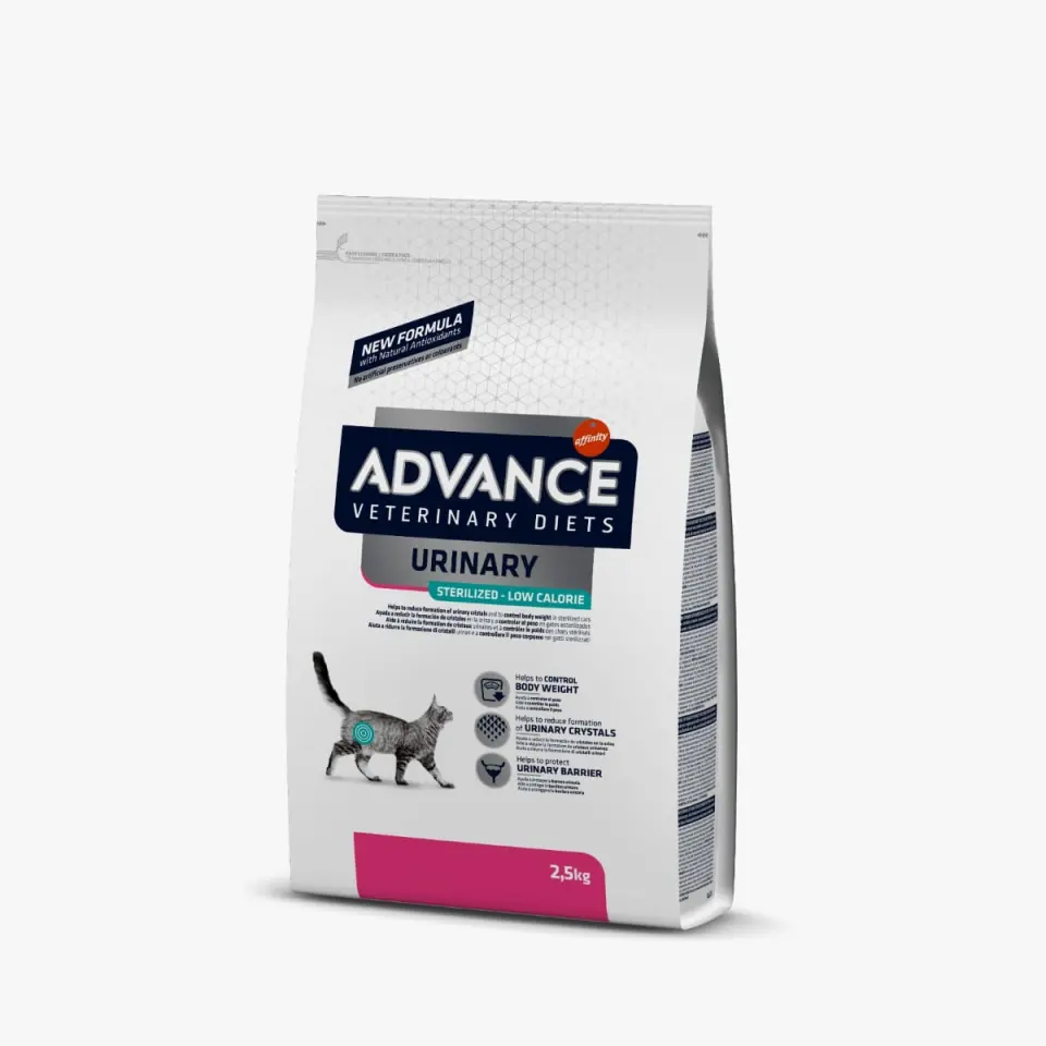 ADVANCE Veterinary Diets Cat Sterilised Urinary Low Calory, dietă veterinară, hrană uscată pisici, afecțiuni urinare