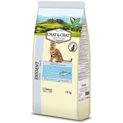 Hrana uscata pentru pisici Chat Chat Adult cu ton mazare 14 kg