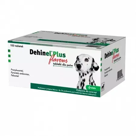 Antiparazitar intern pentru caini Dehinel Plus Flavour 100 cpr cutie