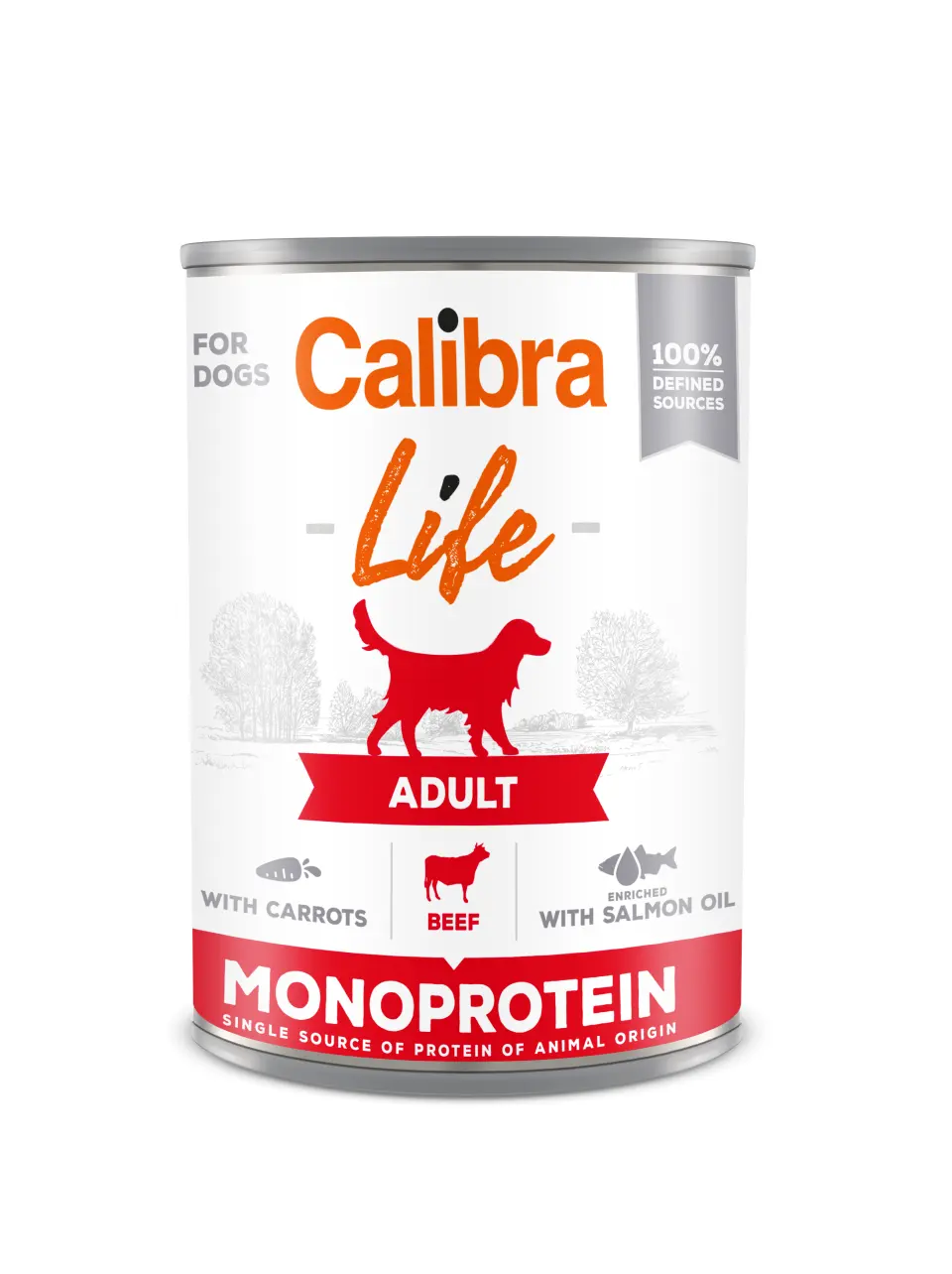 Hrana umeda caini, Calibra Dog Life Adult Beef with Carrots, 400 g