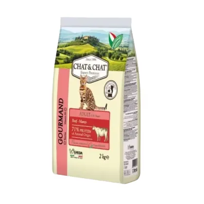 Hrana uscata pentru pisici Chat Chat Adult cu vita mazare 14 kg