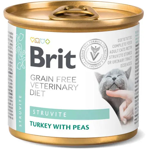 Hrana umeda pentru pisici conserva Brit Grain Free VD Struvite 200 gr