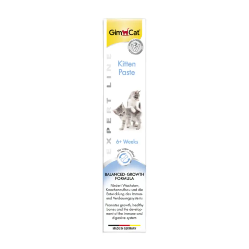 GIMCAT Kitten Paste, tub recompense funcționale pisici junior, (topping), 50g