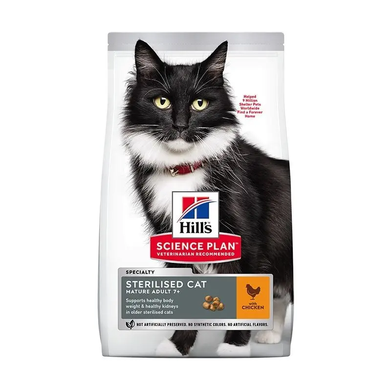Hrana uscata pisici, Hill's Science Plan Feline Mature Sterilised Chicken, 3 kg