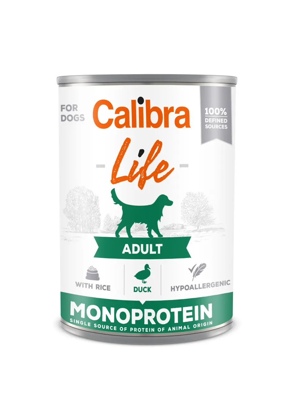 Hrana umeda caini, Calibra Dog Life Adult Duck with Rice, 400 g