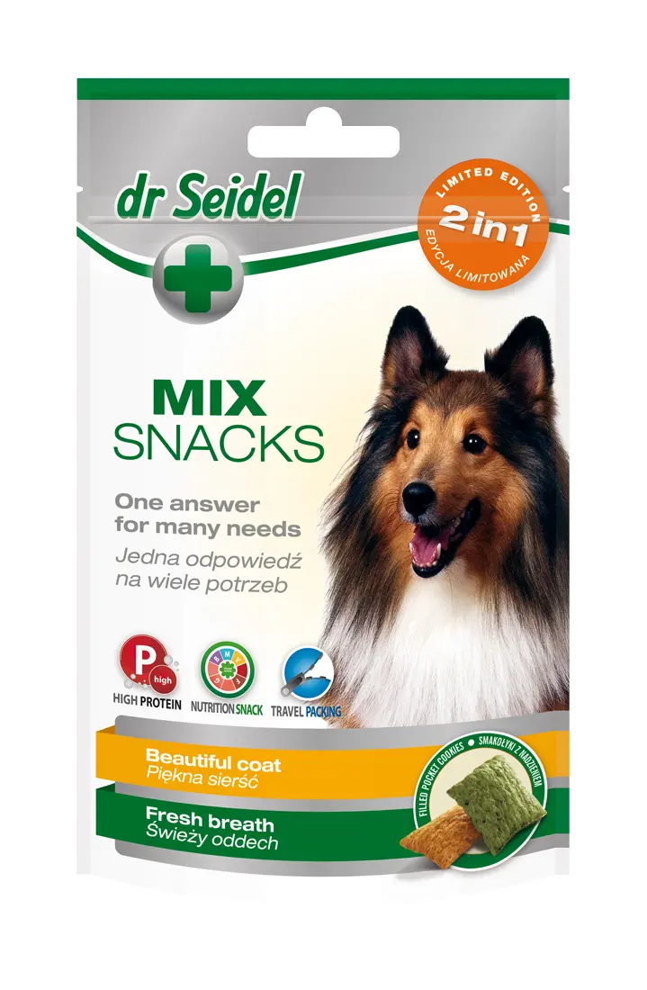 MIX Recompense Blana frumoasa & Respiratie proaspata pentru caini, Dr. Seidel, 90g