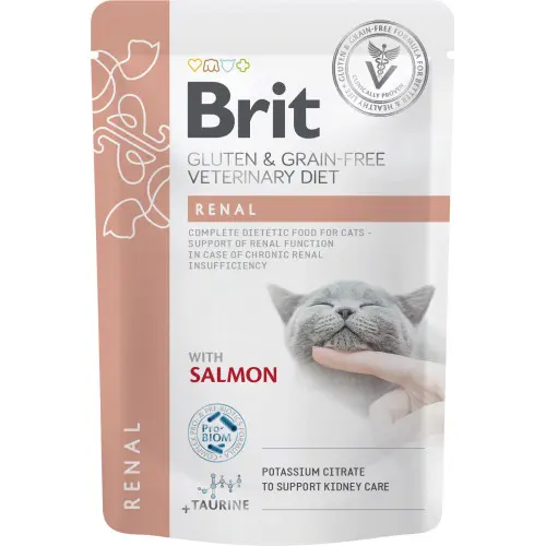 Hrana umeda pentru pisici plic Brit Grain Free VD Renal 85 gr