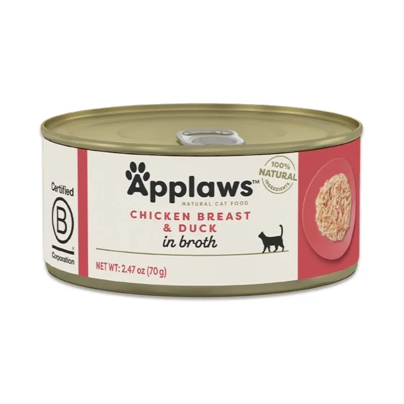 Applaws Chicken Breast with Duck, conserva, 70 g