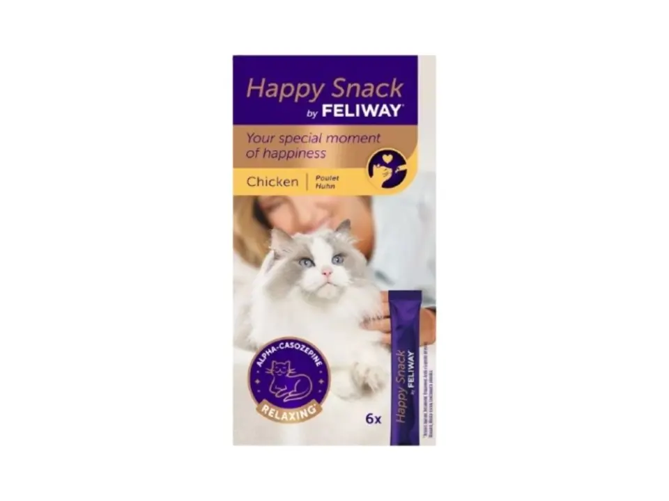 Feliway Happy Snack cu Pui, 6 buc x 15 g