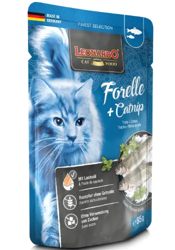 Leonardo Plic Pastrav/Iarba Pisicii 85 g