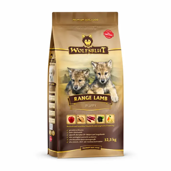 Hrana uscata pentru caini Wolfsblut Range Puppy cu miel 12,5 kg