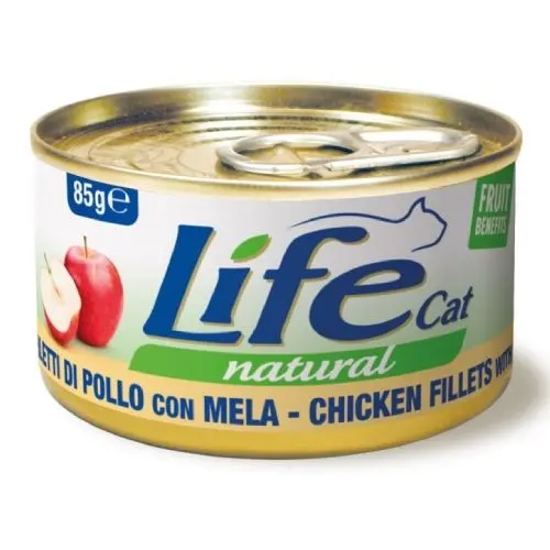 Hrana Umeda Pisici, Life Cat, File de Pui & Mar, 85 g