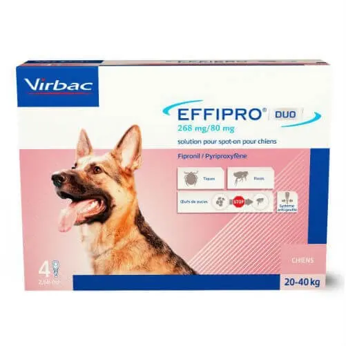 Antiparazitar extern caini EffiPro Duo L (20-40 kg), 1 pipeta