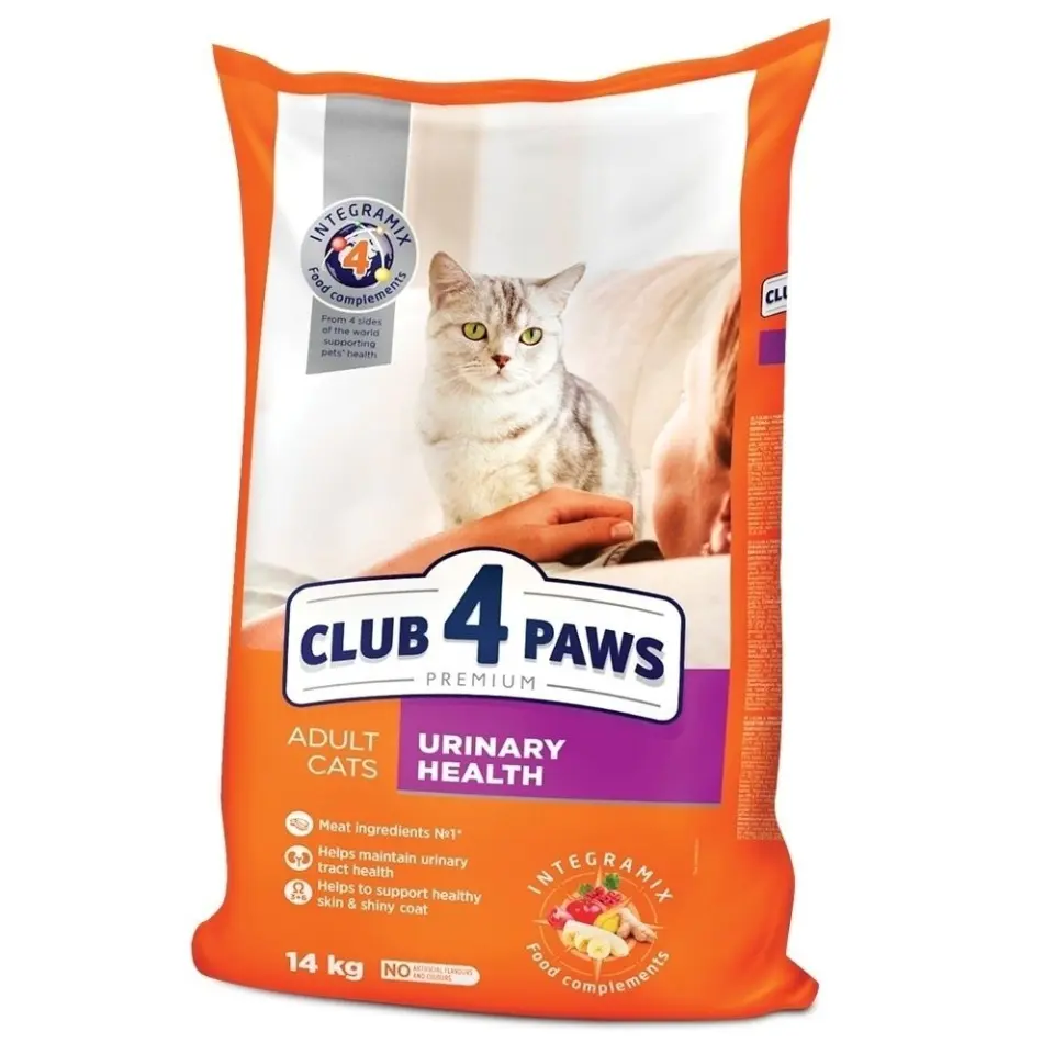 Hrana uscata premium pisici, Club 4 Paws Cat Urinary, Pui, 14 kg